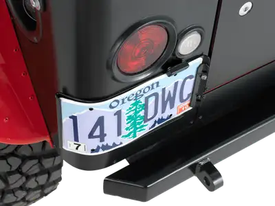 Warrior Products Jeep TJ / LJ Side Mount License Plate Mount w/ Light