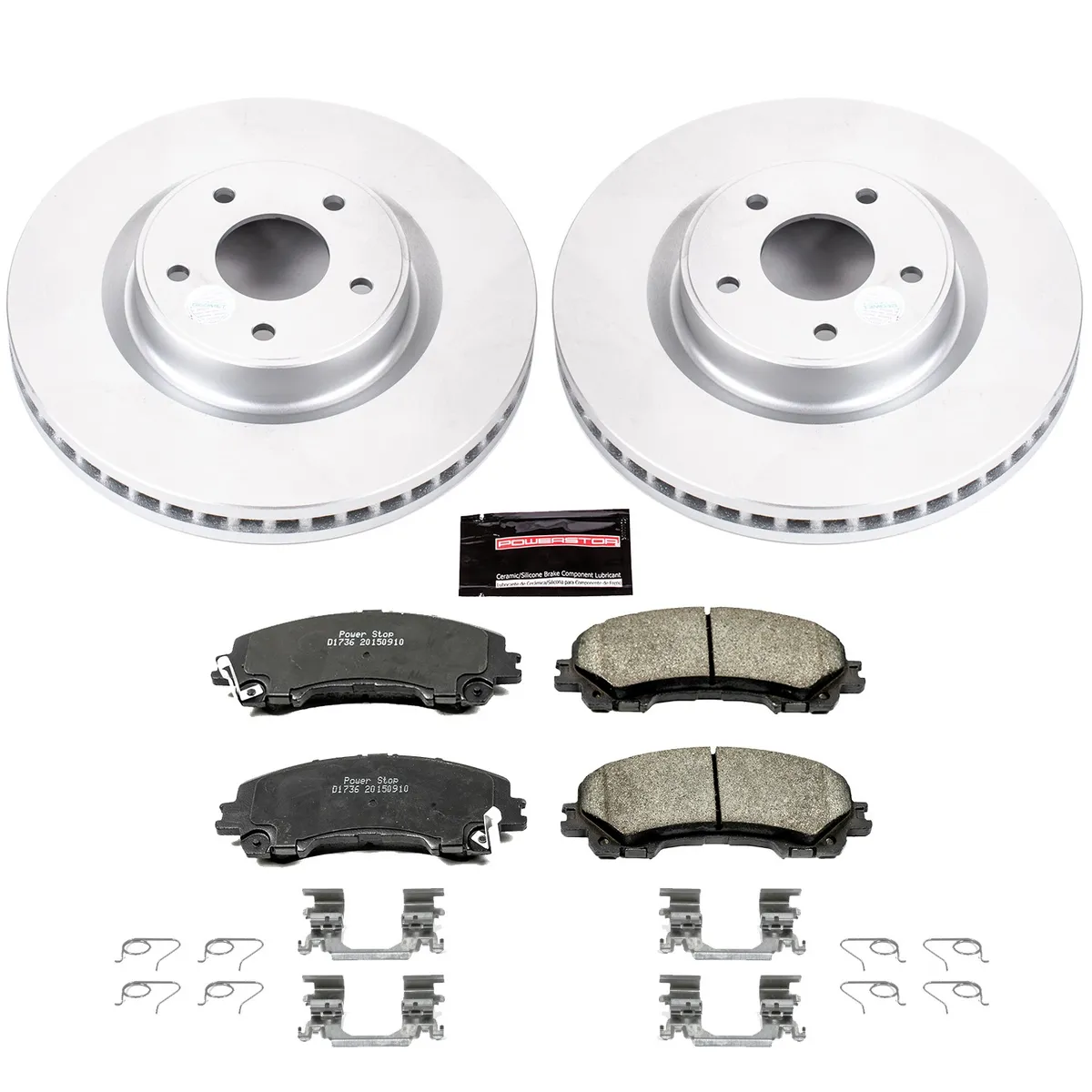 Z17 Geomet Coated Rotor Kit: Genuine Geomet Fully Coated Rotors; Ceramic Pads W/Hardware product image