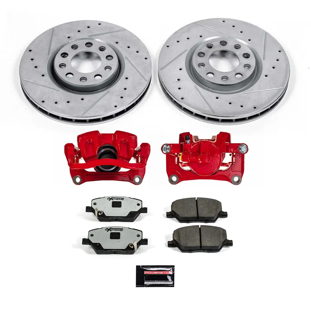 Z36 Truck/Tow Upgrade Kit: Drilled/Slotted Rotors; Carbon-Fiber Ceramic Pads; Powder Coated Calipers product image