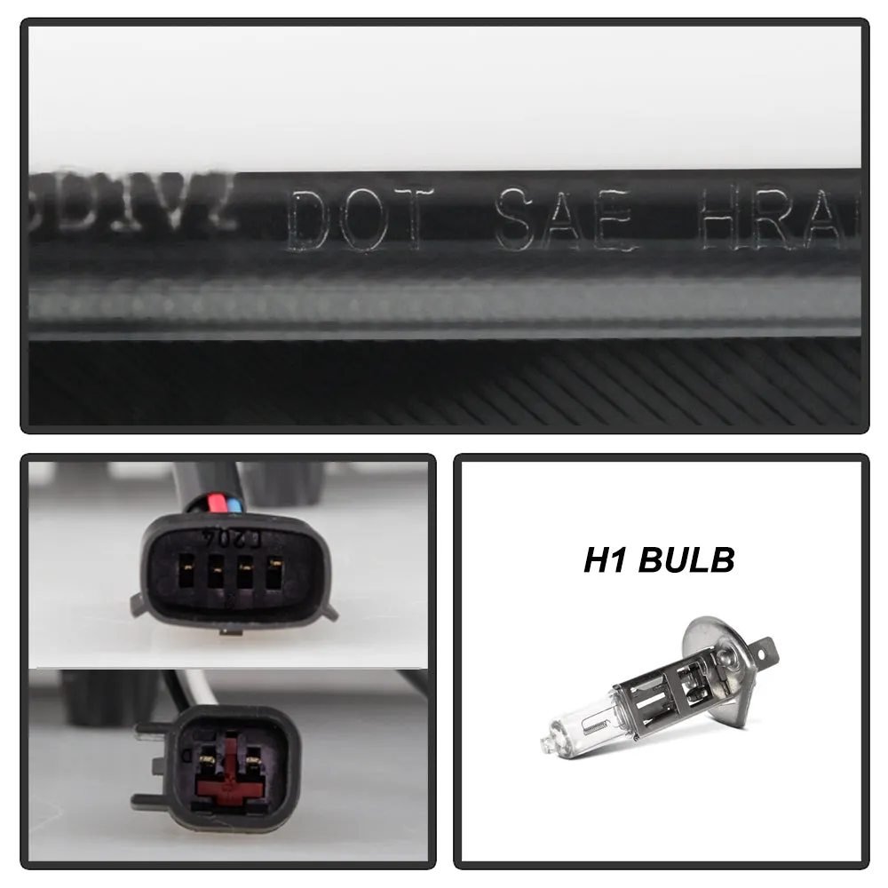 ( Spyder Platinum ) Ford F150 2015-2017 Halogen Model Only ( do Not Fit Factory LED Model ) High-Power LED Module (Low Beam) Equipped Headlights - Black - Low Beam: LED (Included) - High Beam: - Turn Signal: product image