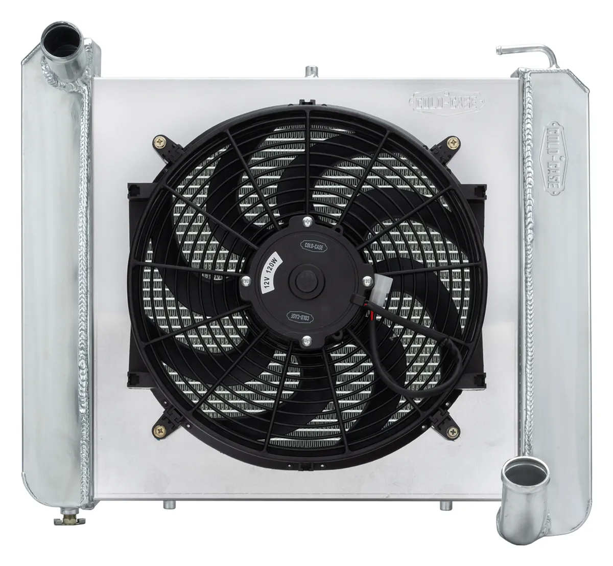 Cold Case Radiators 61-62 Corvette Aluminum Performance Radiator 16 Inch Fan Kit Cold Case Radiators CHV711K product image
