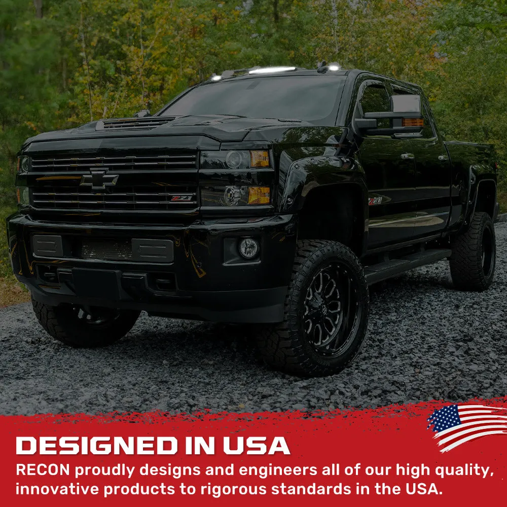 GMC and Chevy 15-19 3rd GEN Body Style Heavy-Duty 3-Piece Set Smoked Cab Roof Light Kit with White and Amber Strobe product image