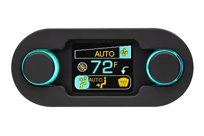 Dakota Digital Dcc Digital Climate Control Vintage Air Gen IV & v 2knob Hdxstyle Black Black Alloy