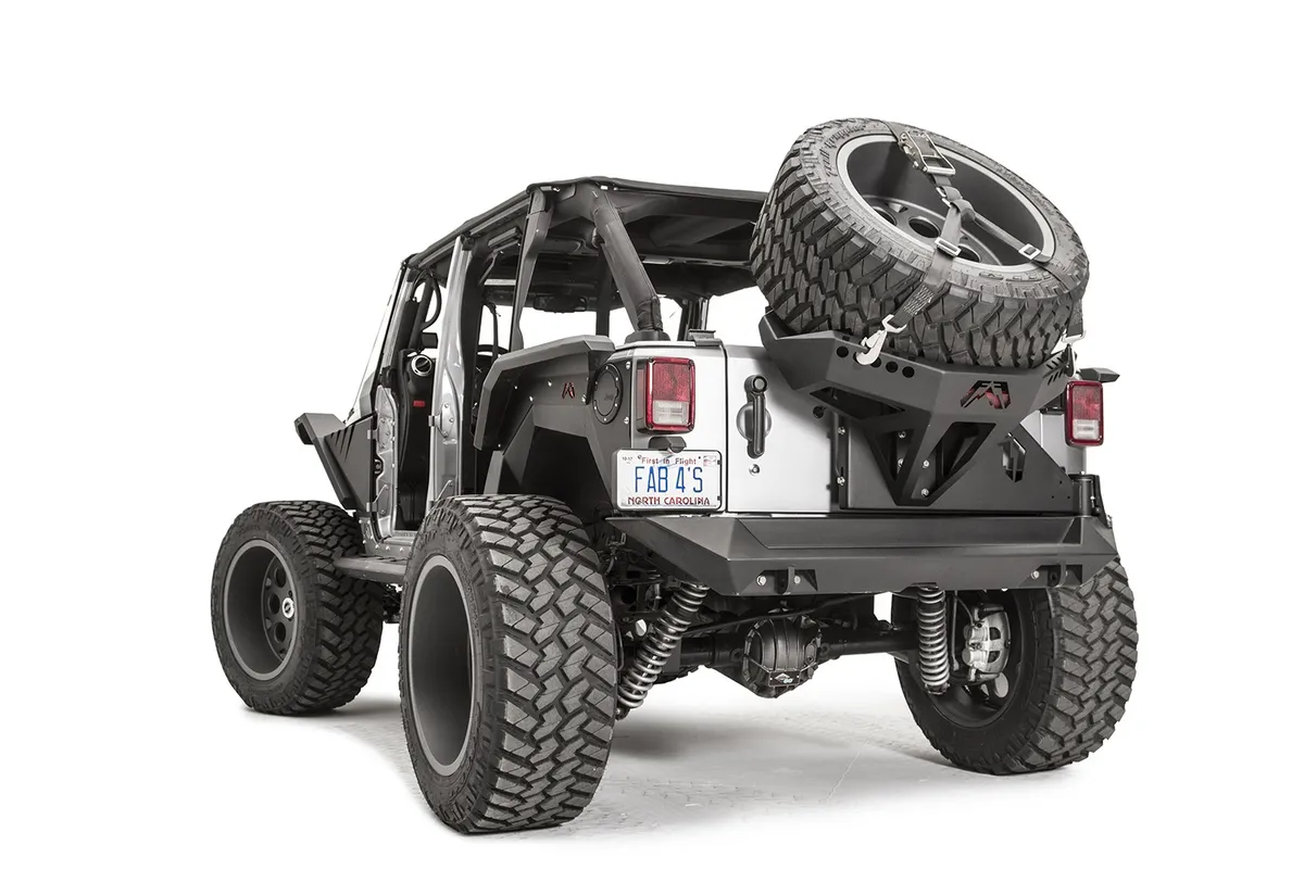 Spare Tire Carrier; 2 Stage Black Powder Coated; Slant Back Tire Carrier; product image