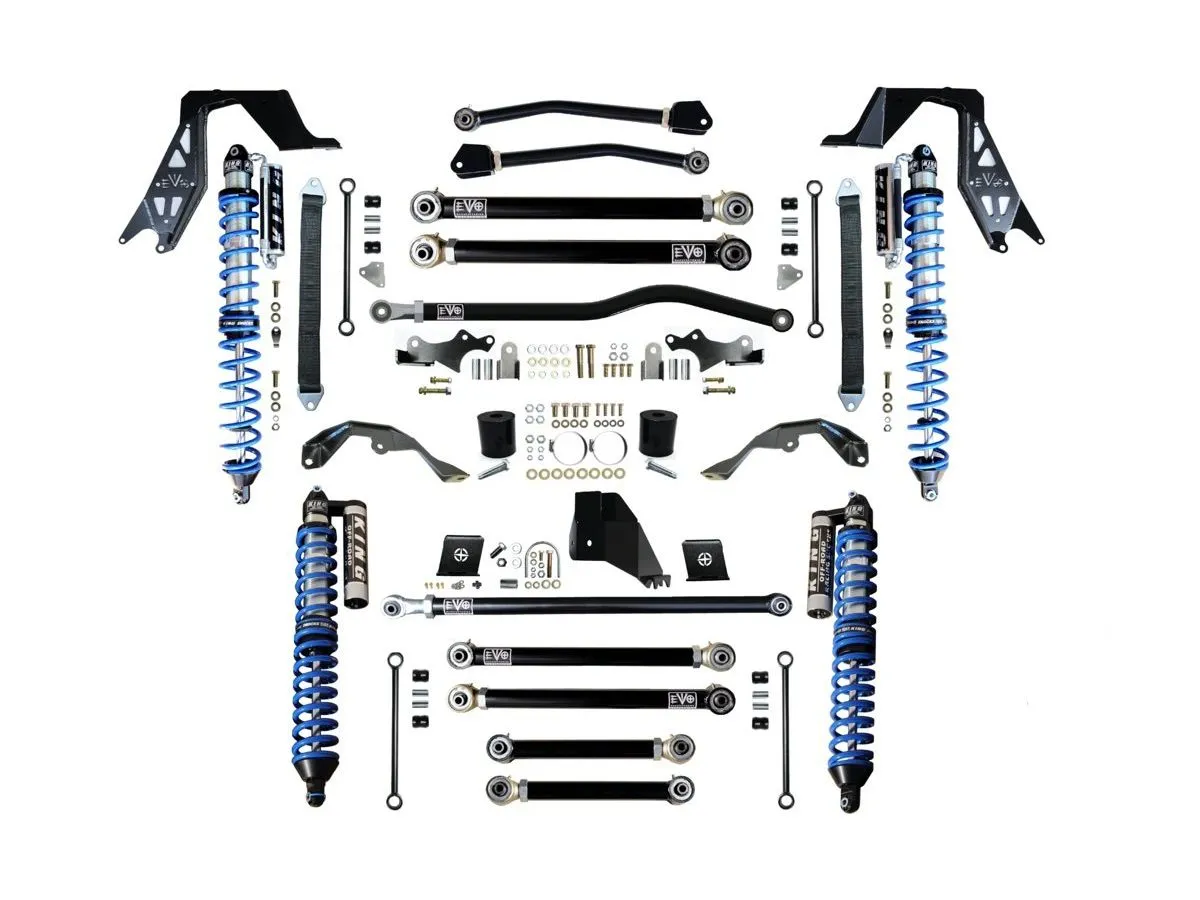 EVO Manufacturing JT (Gas) 3-5 Inch Lift King 2.5 Inch Coilover Enforcer Pro Stage 4 Plus Jeep Gladiator