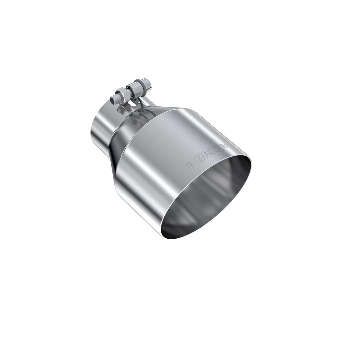 Armor Pro Exhaust Tip; 3 in. Inlet Diameter; 5 in. Outlet Diameter; 6.5 in. Length; Angle Cut; Single Wall; product image