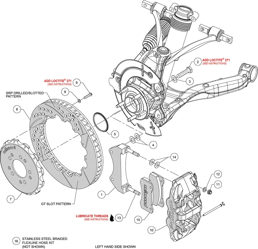 2014 - 2019 Chevrolet AERO6 Big Brake Front Brake Kit - 140-13697 product image