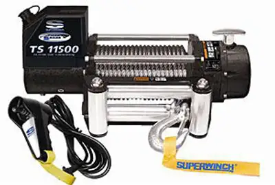 Superwinch Tiger Shark 11500 11500lb 12V DC Winch with Steel Wire Rope Black - 1511200