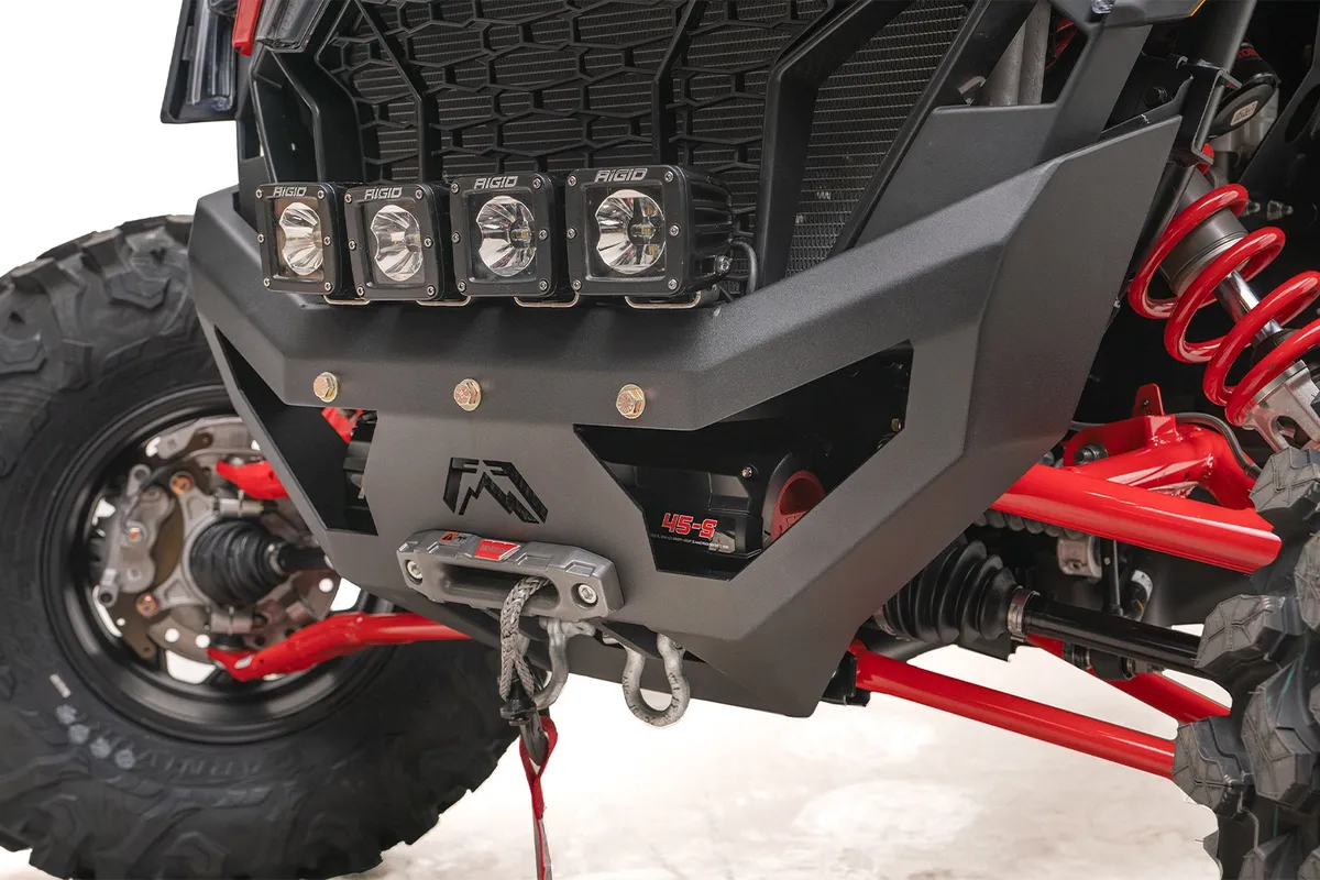 SXS Winch Bumper; 2 Stage Matte Black Powder Coated; product image