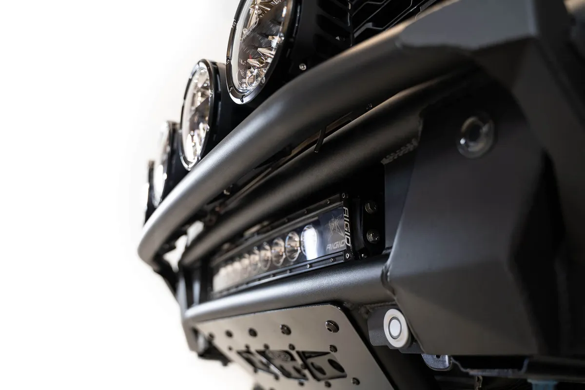 Ford Raptor 2022 - Up Pro Bolt-On Front Bumper with Mounts for 6 Cube LightsUniversal 20 in Hammer Black with Satin Black panels product image