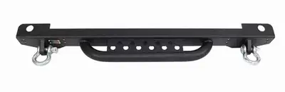 Fishbone Offroad 8706 Wrangler Piranha Rear Bumper With Step And Drings Black Textured 2stage Powder Coat Steel