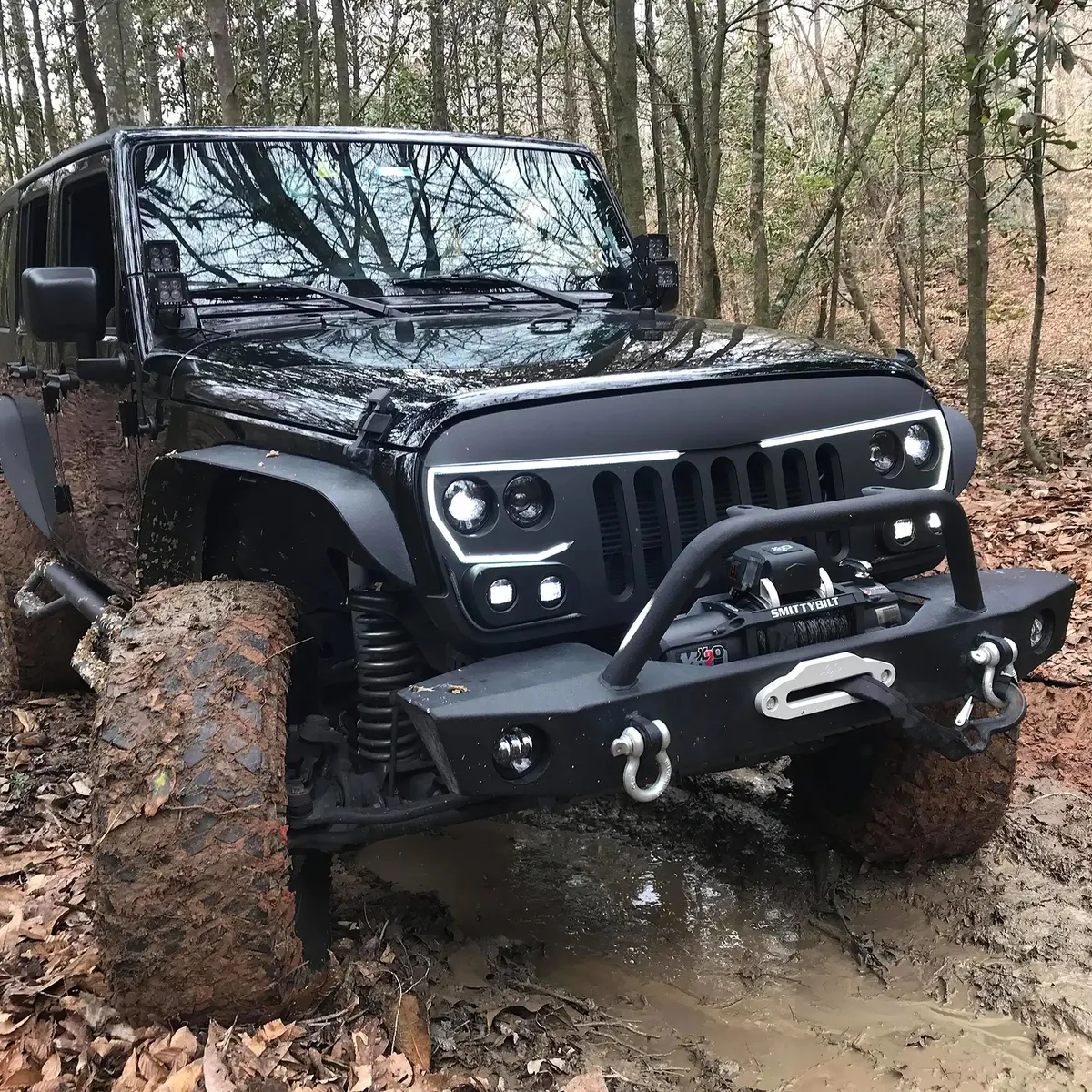 2007-2017 Jeep Wrangler JK Vector Pro Series II Full LED Grill - Integrated Headlights & DRL product image