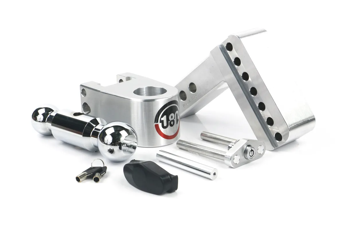 180 Turnover Ball 4 Drop Hitch w/ 2 Shank & Chrome Plated 2 & 25/16 Ball W/W503 product image