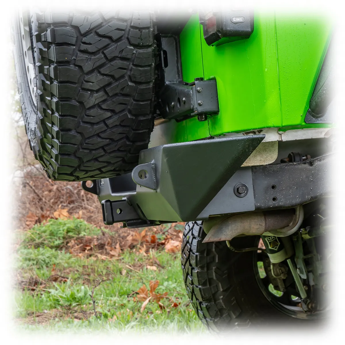 Jeep JK Rear Bumper with LED Pod Lights & Hitch Receiver | 2007–2018 product image