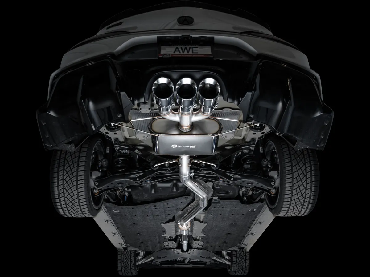 AWE Track Edition Exhaust for DE5 Integra Type-S - Triple Chrome Silver Tips product image