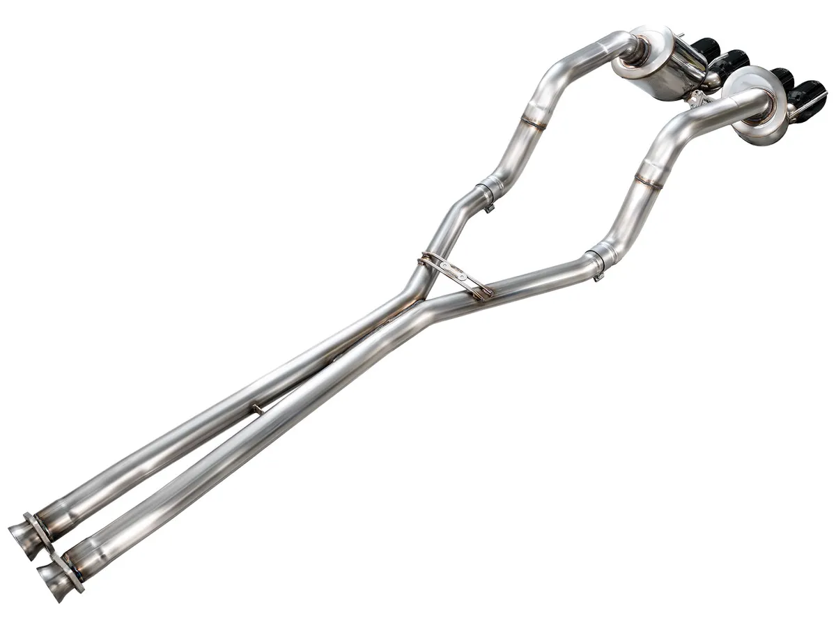 AWE Touring Edition Axleback Exhaust for C6 Chevrolet Corvette 6.0L (2005-2007) and 6.2L (2008) - Diamond Black Tips 3015-43660 product image