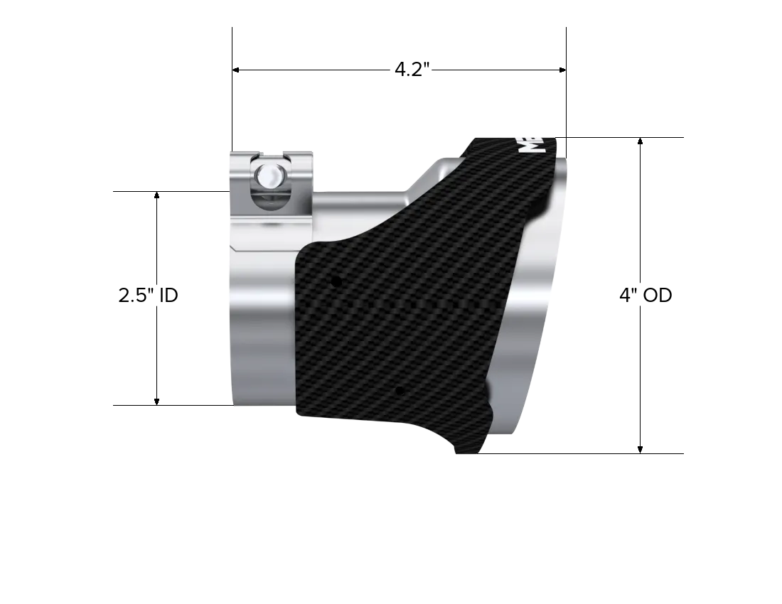 2018-2021 Kia Stinger GT Carbon Fiber Bezel Kit, Quad 4 Inch OD, 2.5 Inch ID Tips MBRP product image