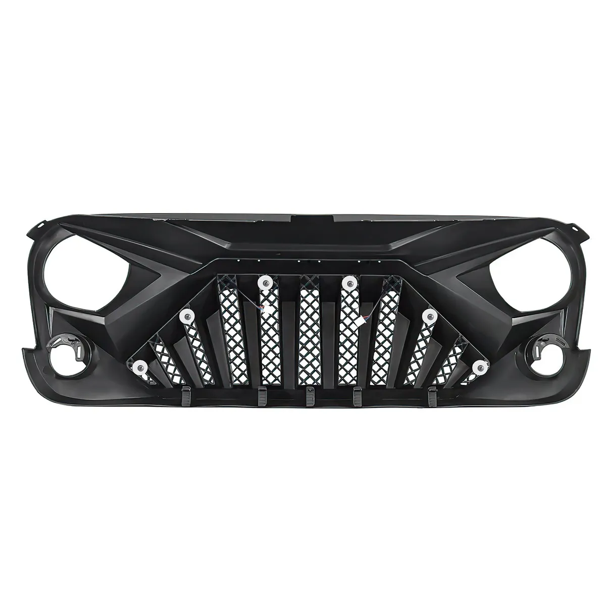 Goliath Grille W/ LED DRL and Turn Signals - White & Black For 07-18 Jeep Wrangler JK product image