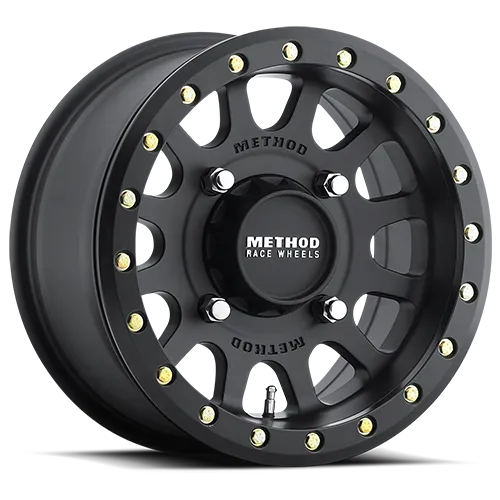 Aluminum Wheels 14x7 MR401 Beadlock UTV Bolt Pattern 4 On 136 Offset 38 Lip Size 0.94 Matte Black MB Method product image