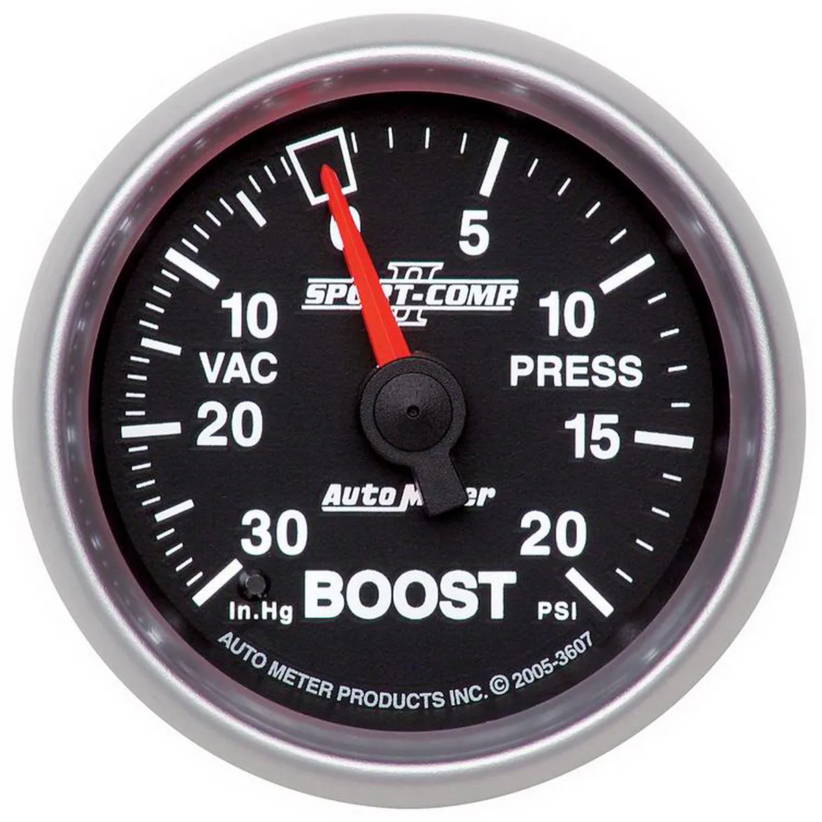 Gauge, Vac/Boost, 2 1/16", 30inHg-20psi, Mechanical, Sport-Comp II product image