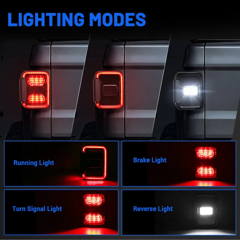 "JT Shadow Bundle – 9"" LED Halo Headlights, Turn Signals, Fogs & Tail Lights for Jeep Gladiator JT" product image