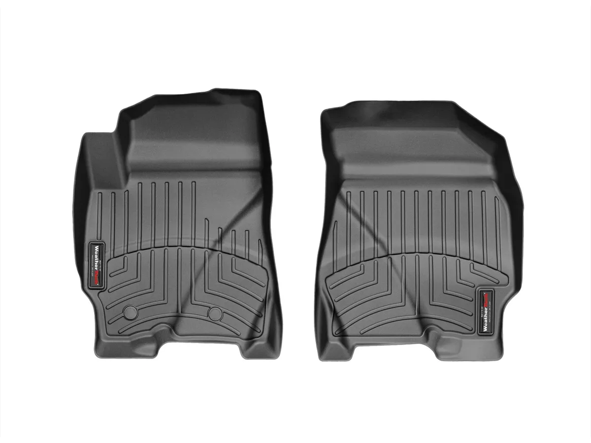 2009 - 2011 Ford Escape Black Front FloorLiner Fits vehicles with two retention knobs not hooks on the driver floor / 2009 + Mercury Mariner Black Front FloorLiner Fits vehicles with two retention knobs not hooks on the driver floor / 2009 + Mazda Tr product image