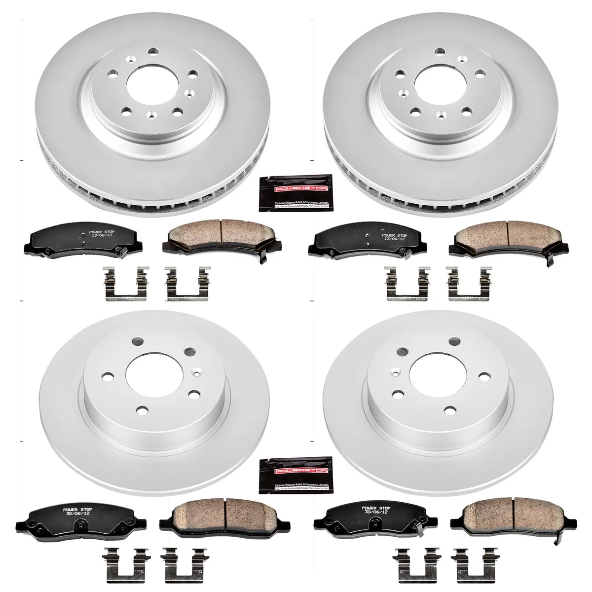 Z17 Geomet Coated Rotor Kit: Genuine Geomet Fully Coated Rotors; Ceramic Pads W/Hardware product image