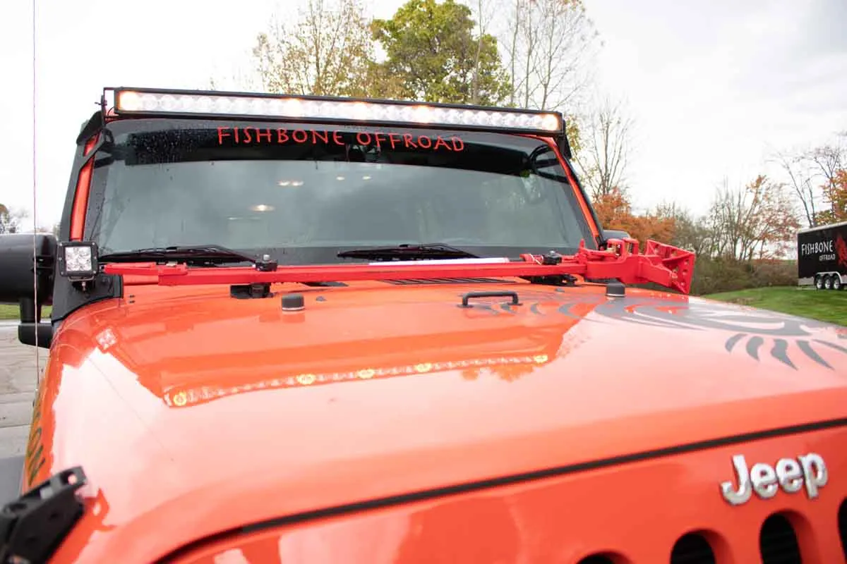 Fishbone Offroad Hi-Lift Jack Hood Mount for 2007 & Up Jeep Wrangler/Gladiator FB31317 product image