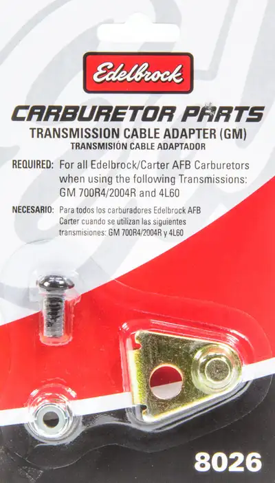 Edelbrock Edelbrock 8026 GM Transmission Cable Adapter for use with 2004R, 700R4, 4L60 transmissions