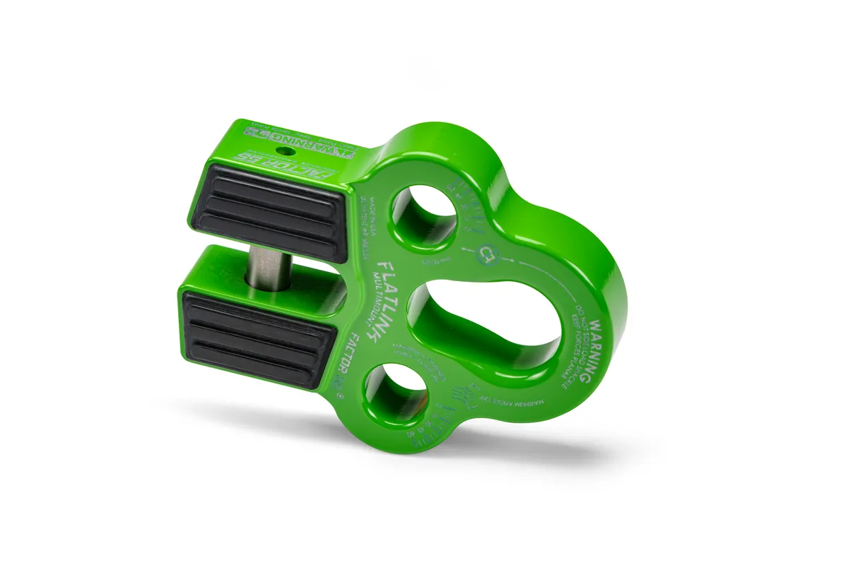 Factor 55 00225-08 Flatlink Multimount Winch Shackle Mount -- Green product image