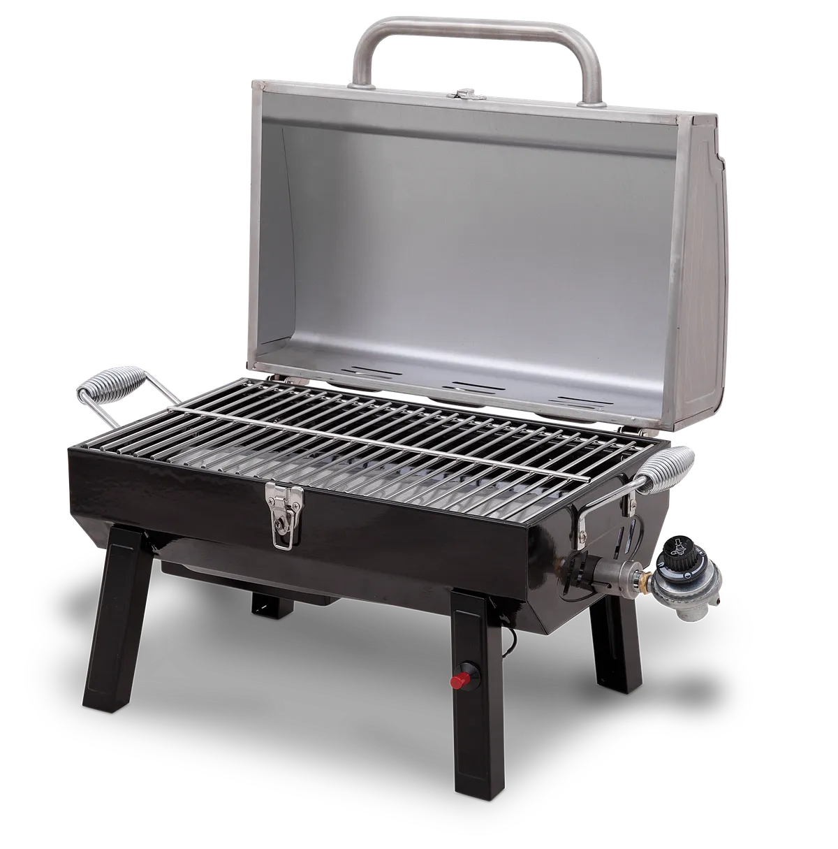 1-Burner Portable Propane Gas Grill in Stainless Steel product image