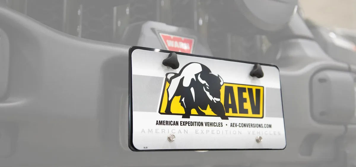 AEV Hawse Fairlead License Plate Bracket for AEV EX/RX Front Bumper product image