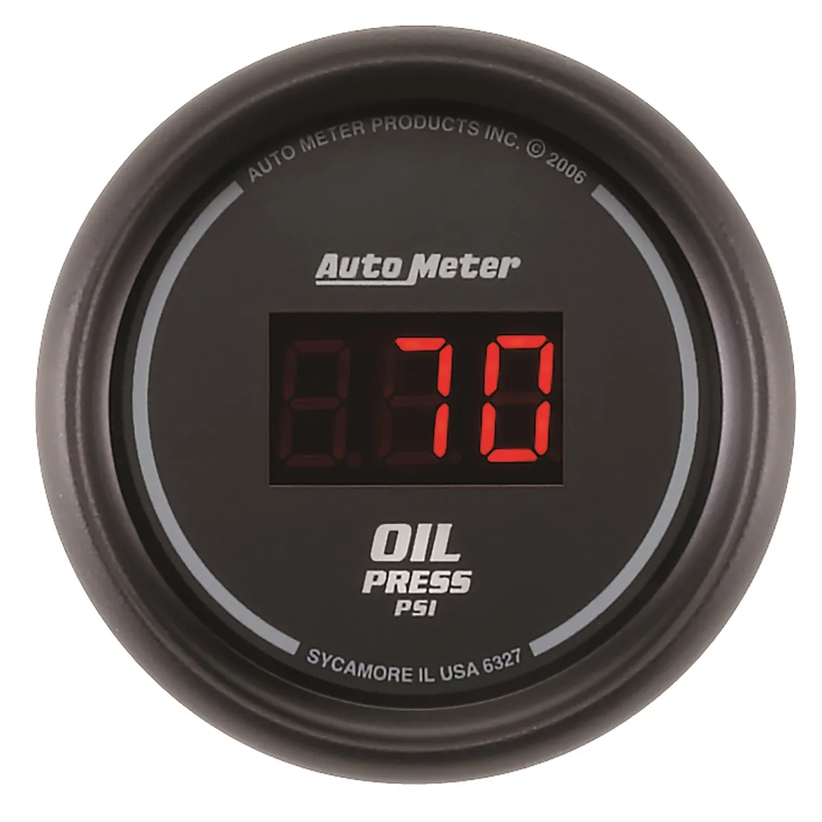 Gauge, Oil Pressure, 2 1/16", 100psi, Digital, Black Dial w/ Red LED product image