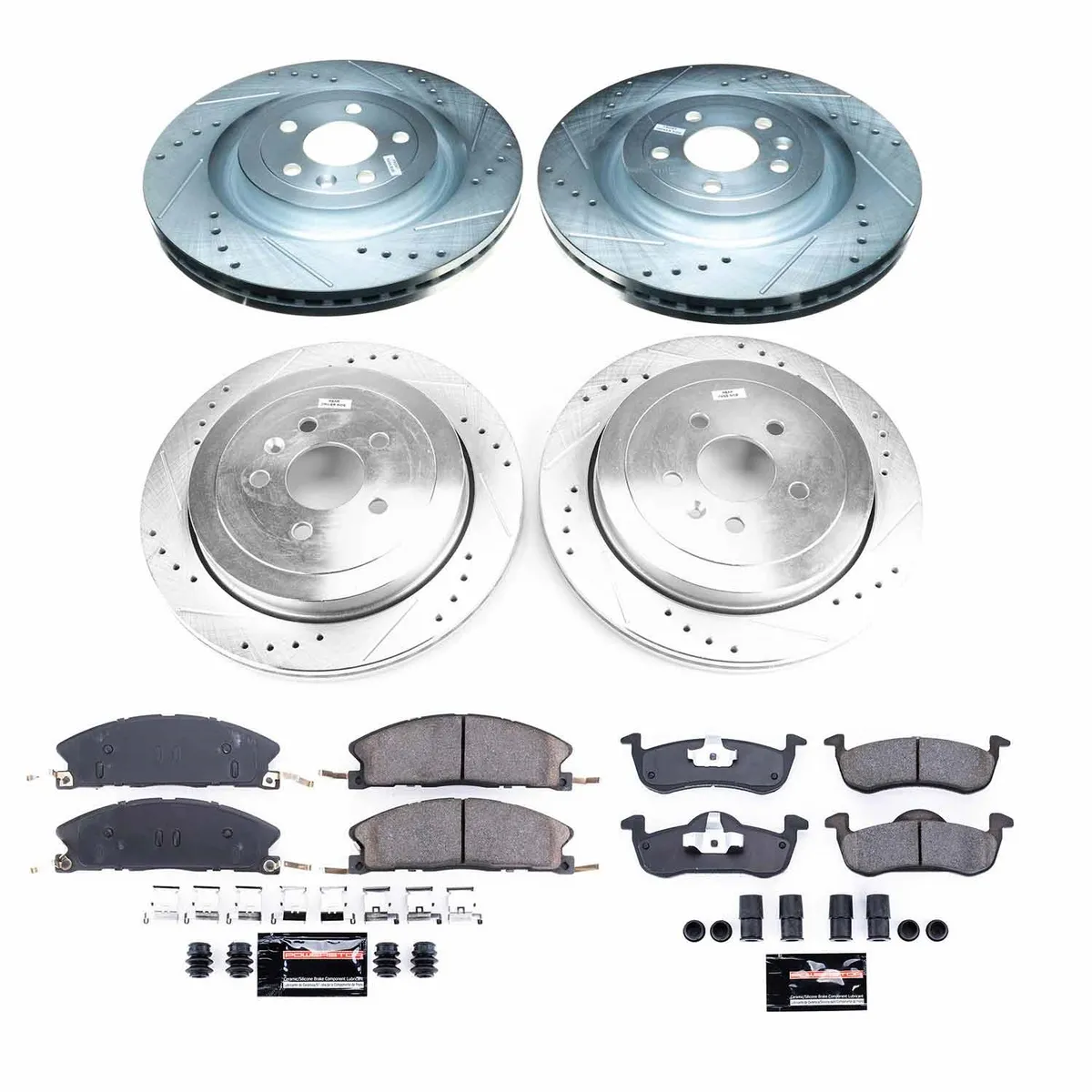Z23 Evolution Sport Upgrade Kit: Drilled/Slotted Rotors; Carbon-Fiber Ceramic Pads W/Hardware product image