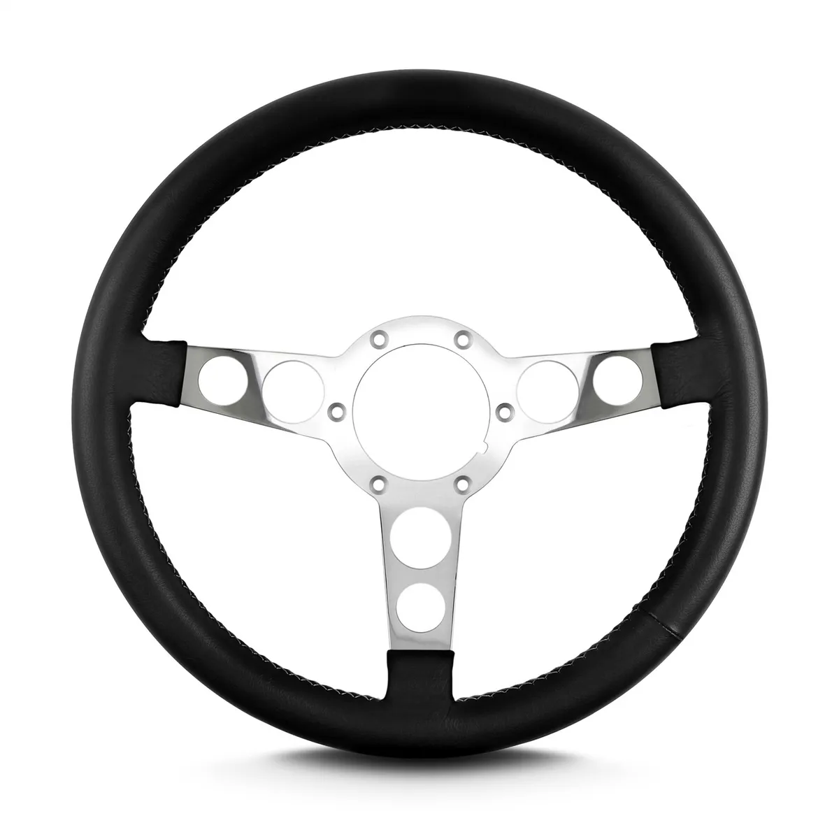 Lecarra Trans Am Steering Wheel; Black; Polished Spokes; 14 in. Standard Grip; product image