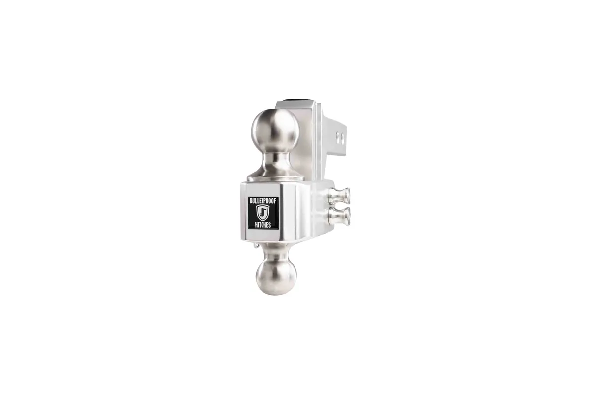 2.0" Aluminum Medium Duty Hitch 2" Drop/Rise w/ Stainless Steel Dual Ball product image