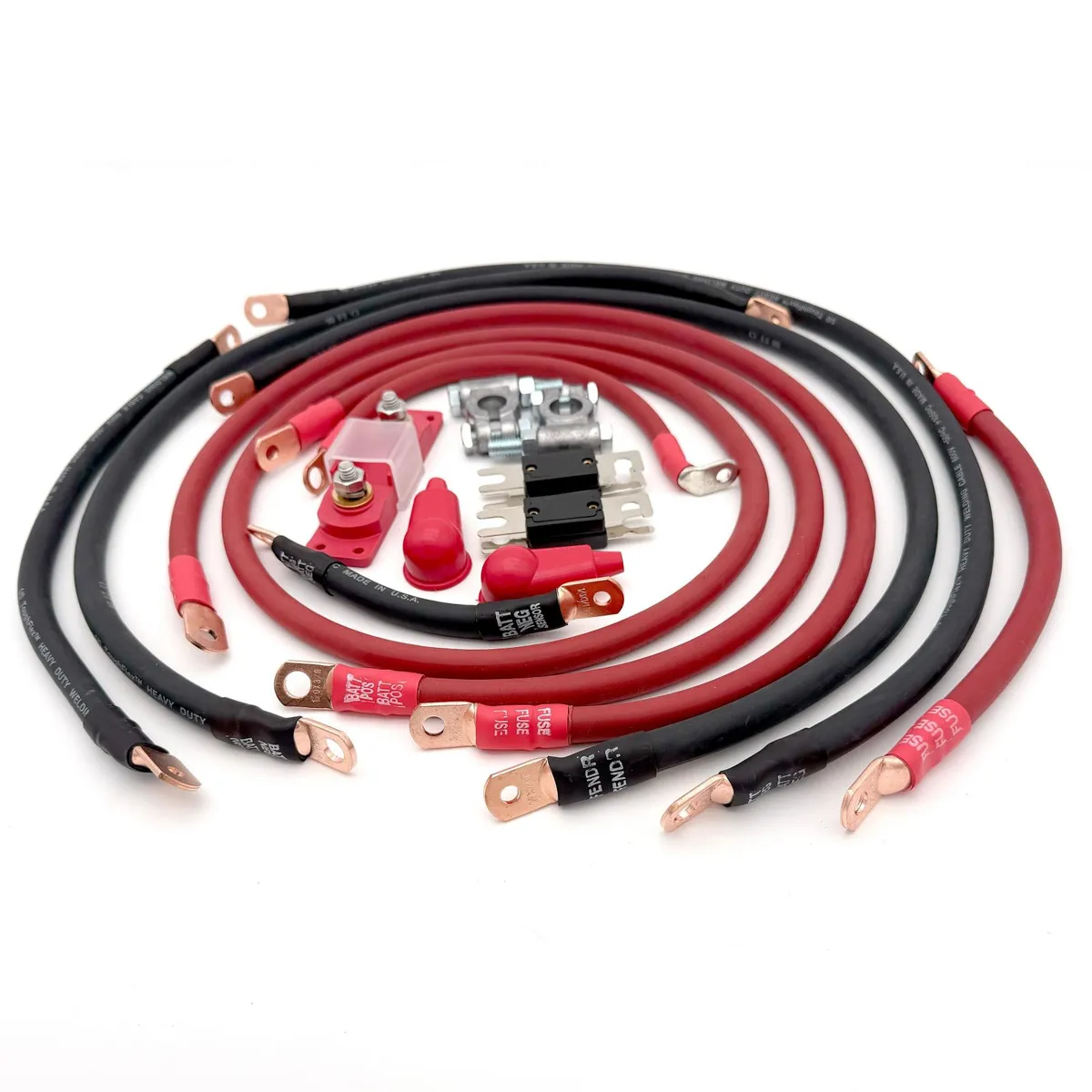 2020-2025 Jeep Gladiator JT Battery Cable Kit 3.6 Liter 1/0 Gauge Battery Cable Big7Kits product image
