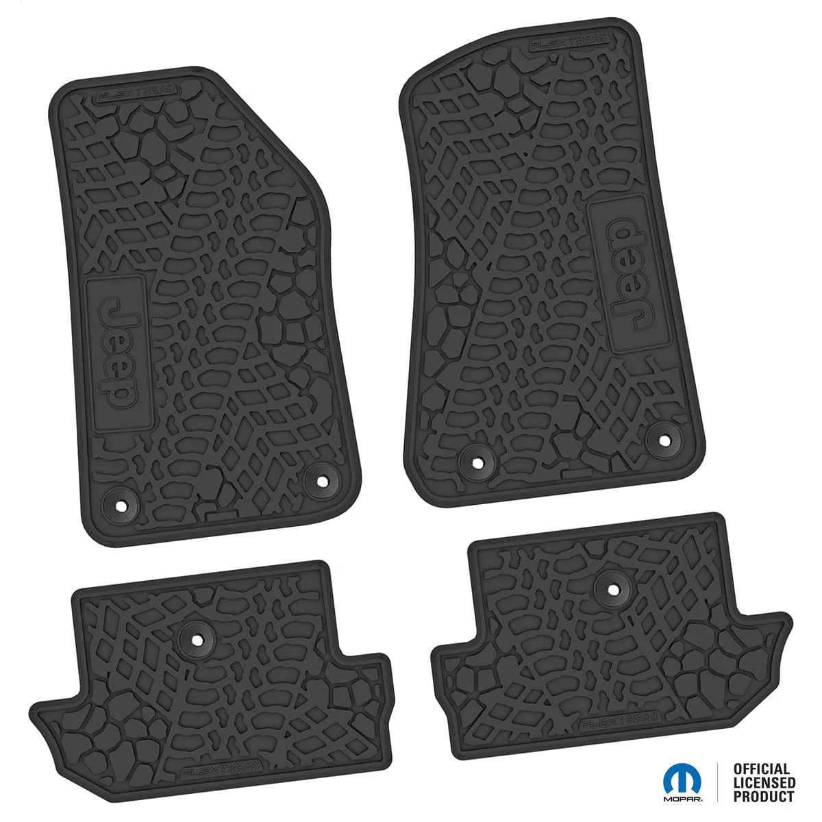 18-24 Jeep JL 2 Dr Front and RearTire Tread/Scorched Earth Scene w/ JEEP Insert - Black w/ Tan Insert product image