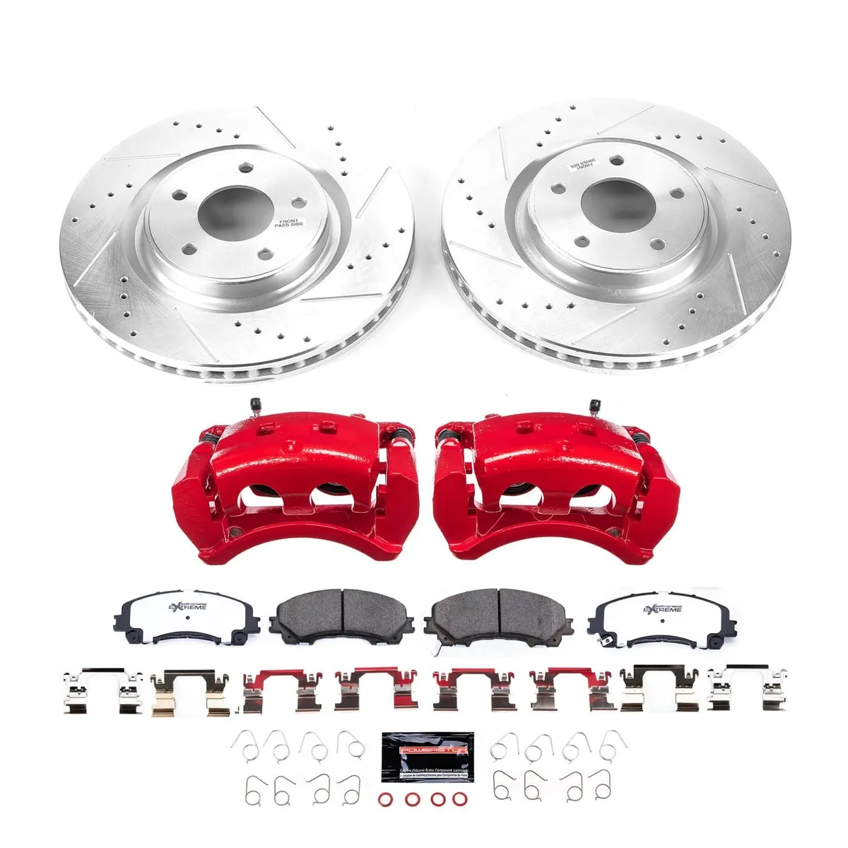 Z26 Street Warrior Upgrade Kit: Drilled/Slotted Rotors; Carbon-Fiber Ceramic Pads; Powder Coated Calipers product image