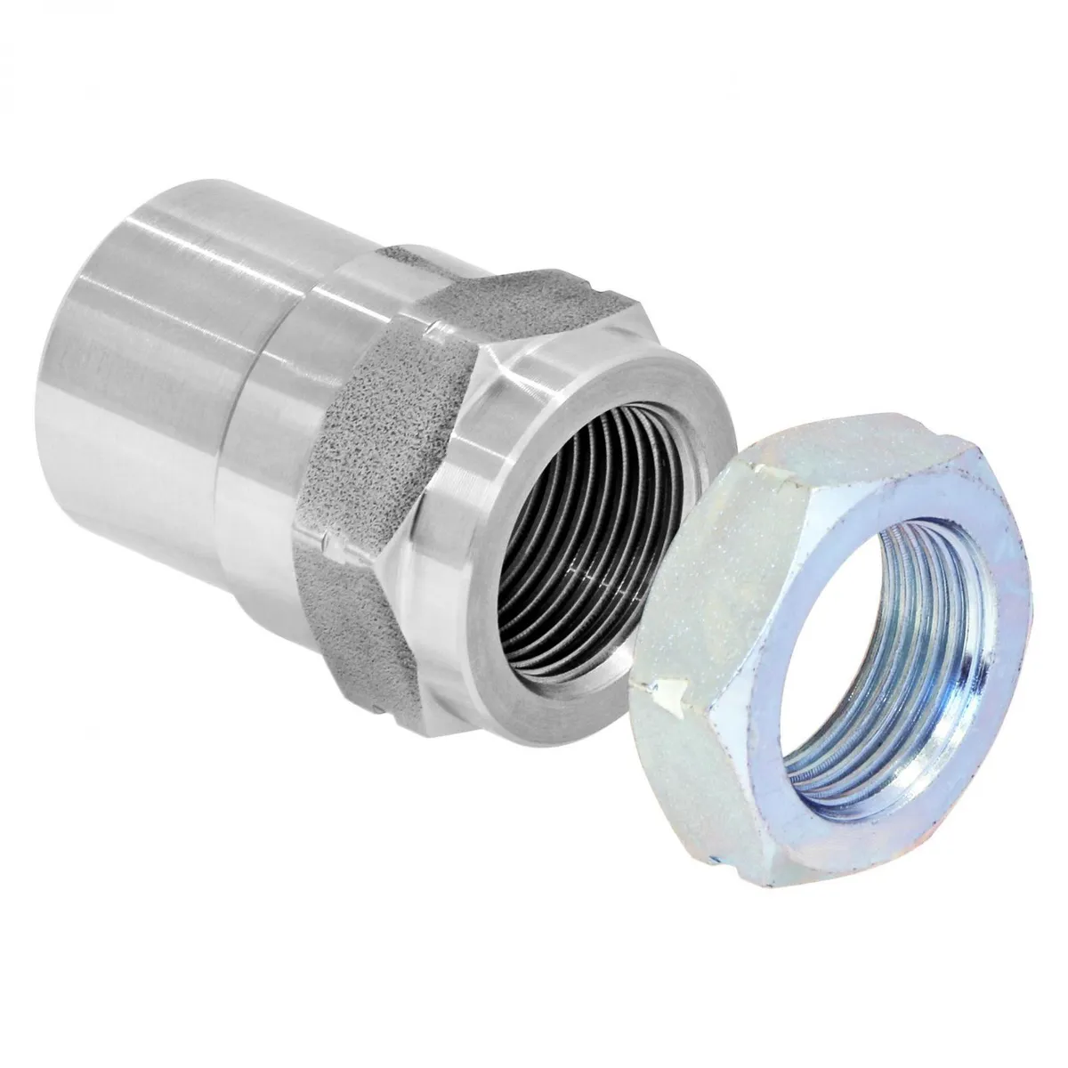 Threaded Bung With Jam Nut 1 Inch-14 Left Hand Thread Set RockJock 4x4 product image