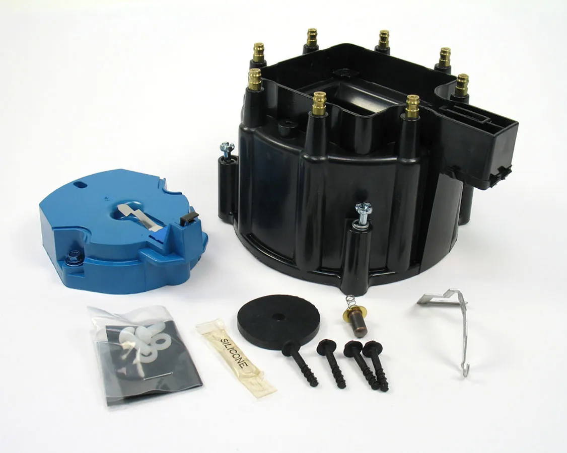 Pertronix Replacement Distributor Cap and Rotor Kit for HEI Distributors - Black (Service Part Only)