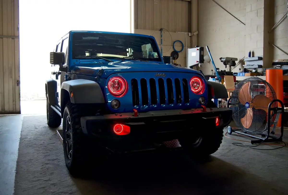 ORACLE Lighting 2007-2017 Jeep Wrangler JK LED Surface Mount Headlight Halo Kit product image