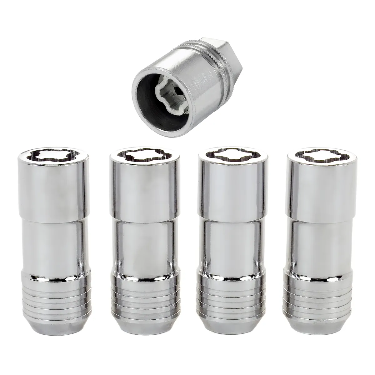 Wheel Lock Set M14x2.0 Nut Cone Seat 13/16 Hex 2.25 in Oal Chrome product image