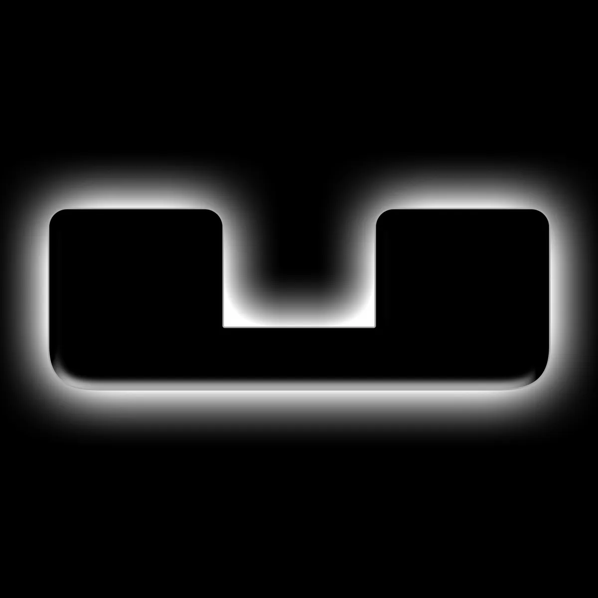 ORACLE Lighting Universal Illuminated LED Letter Badges - Matte Black Surface Finish - U product image