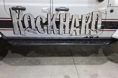 Rock Hard 4X4 Rock Hard 4x4 RHX Series Tube Slider Rocker Guards - Flat Step for Jeep Gladiator JT
