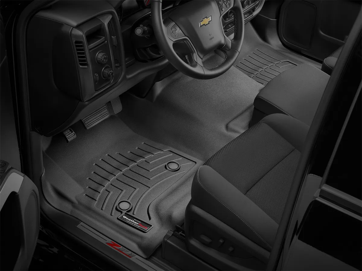 FloorLiner™ DigitalFit®; Black; Front; Over The Hump; product image