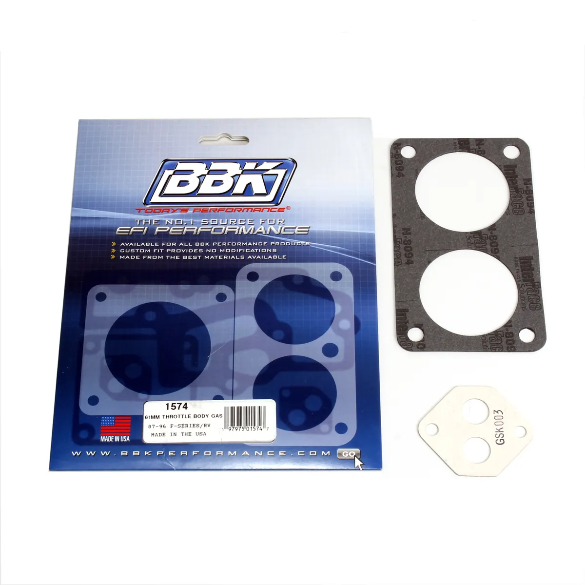 Bbk Performance Parts 1574 Throttle Body Gasket Kit- Ford F-Series 61mm For #3502-3503 product image