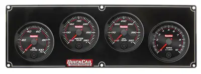 Quickcar Racing Products Redline 3-1 Gauge Panel OP/WT/OT w/2-5/8in Tach