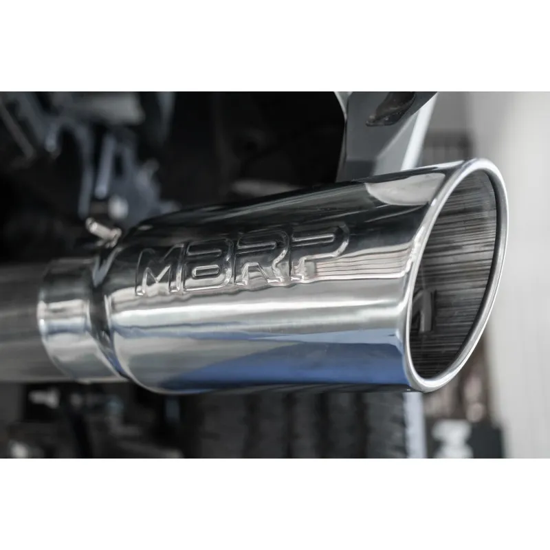 Armor Pro Cat Back Exhaust System; 4 in.; 5 in. Outlet Diameter Tip; Single Side Exit; T304 Stainless Steel; product image