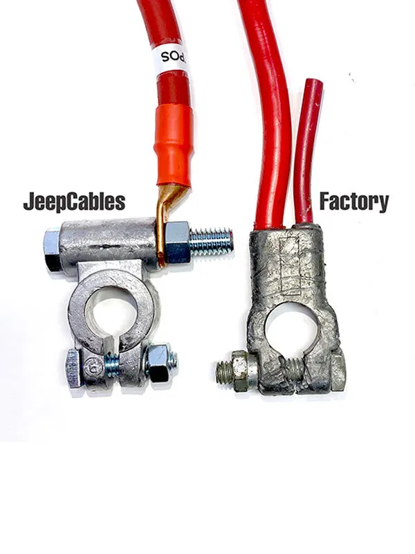 2018-2025 Jeep Wrangler JL Battery Cable Kit 2.0 Liter 1/0 Gauge Battery Cable Big7Kits product image